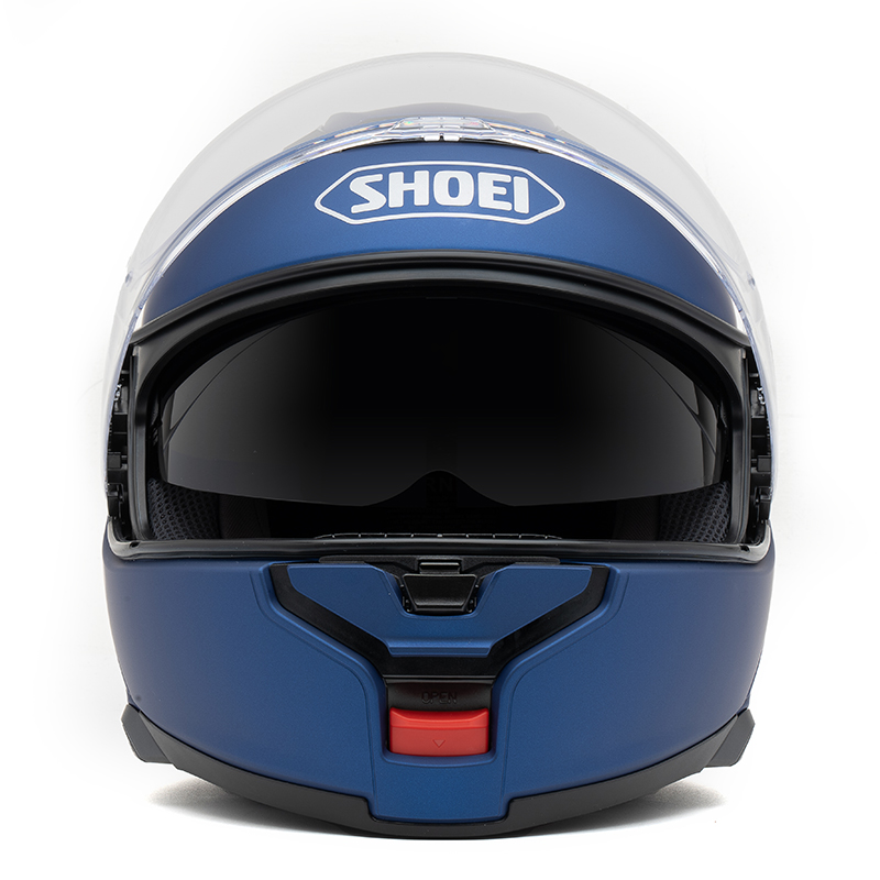 Shoei Neotec 3 matt metallic blue front view